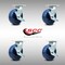 Service Caster 6 Inch SS Solid Poly Swivel Caster Set with Roller Bearings and Brakes SCC SCC-SS30S620-SPUR-TLB-4 - alternate 2